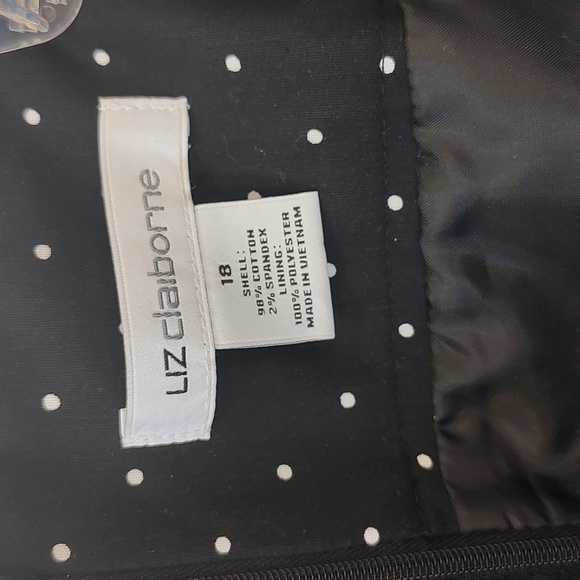 Liz Claiborne Skirt Size 18 Black Polka Dot - Picture 3 of 3